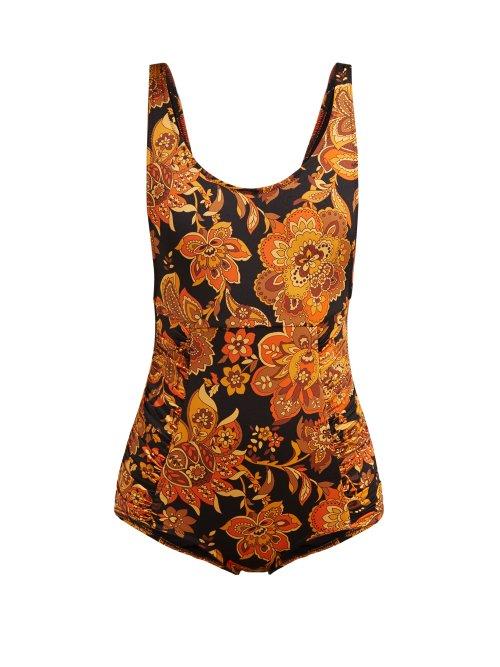 Matchesfashion.com Dodo Bar Or - Adinna Paisley Print Swimsuit - Womens - Black Print