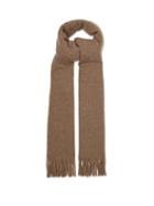 Totme - Fringed Felted-wool Scarf - Womens - Beige