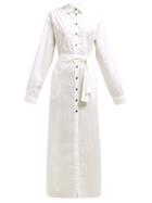 Matchesfashion.com On The Island - Kambos Tie Waist Cotton Dress - Womens - White