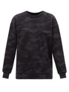 Ladies Activewear Lululemon - Perfectly Oversized Camo-print Cotton Sweatshirt - Womens - Black Multi