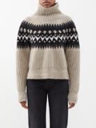 Khaite - Lanza Fair Isle Ribbed Cashmere Roll-neck Sweater - Womens - Multi