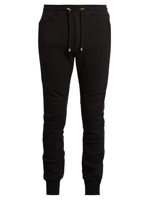 Balmain Biker Cotton Track Pants