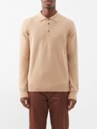 Ghiaia Cashmere - Cashmere Long-sleeve Polo Shirt - Mens - Beige