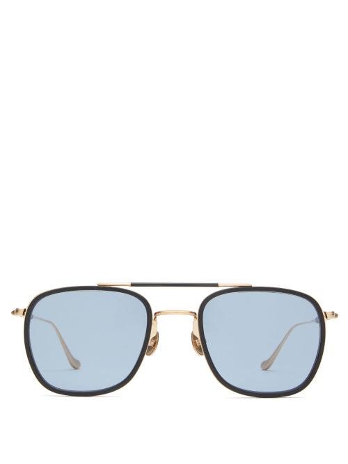 Matchesfashion.com Matsuda - M3081 Aviator Titanium Sunglasses - Mens - Blue