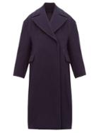 Matchesfashion.com Acne Studios - Olalia Double Breasted Wool Blend Coat - Womens - Navy