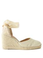 Castaer - Carina 80 Canvas & Jute Espadrille Wedges - Womens - Cream