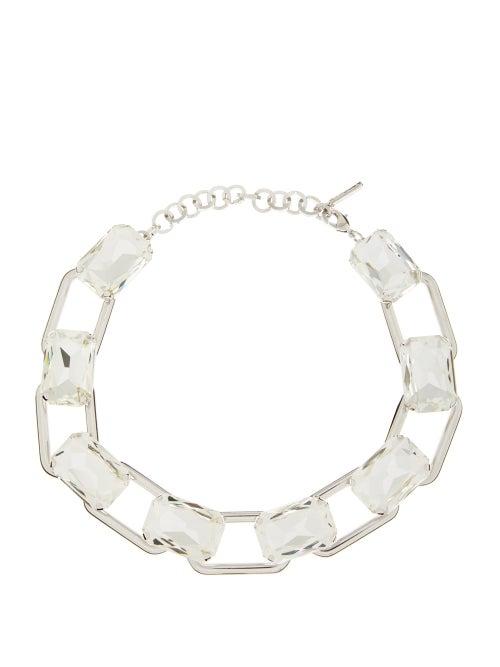 Matchesfashion.com Alessandra Rich - Emerald-cut Crystal Choker - Womens - Crystal