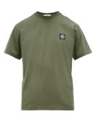Matchesfashion.com Stone Island - Logo Patch Cotton Jersey T Shirt - Mens - Dark Green
