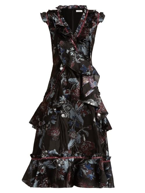 Erdem Rochelle Bacall Night-jacquard Dress