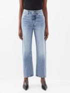 Toteme - Twist-seam Straight-leg Jeans - Womens - Light Blue