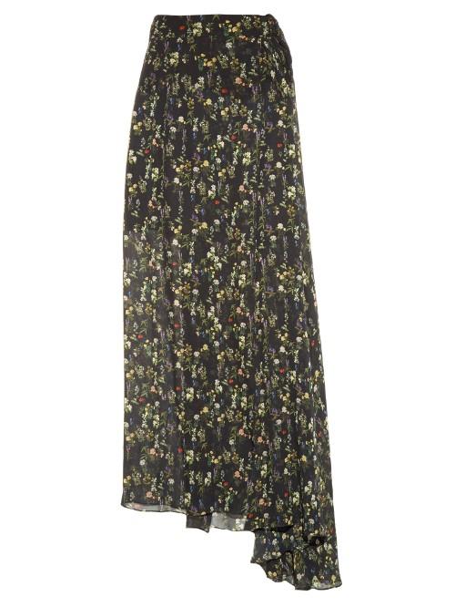 Preen By Thornton Bregazzi Merrick Floral-print Georgette Skirt