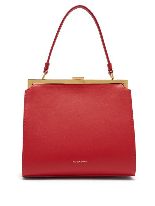 Matchesfashion.com Mansur Gavriel - Elegant Top Handle Leather Bag - Womens - Red
