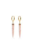 Matchesfashion.com Noor Fares - Diamond, Zoisite & 18kt Gold Earrings - Womens - Pink Multi