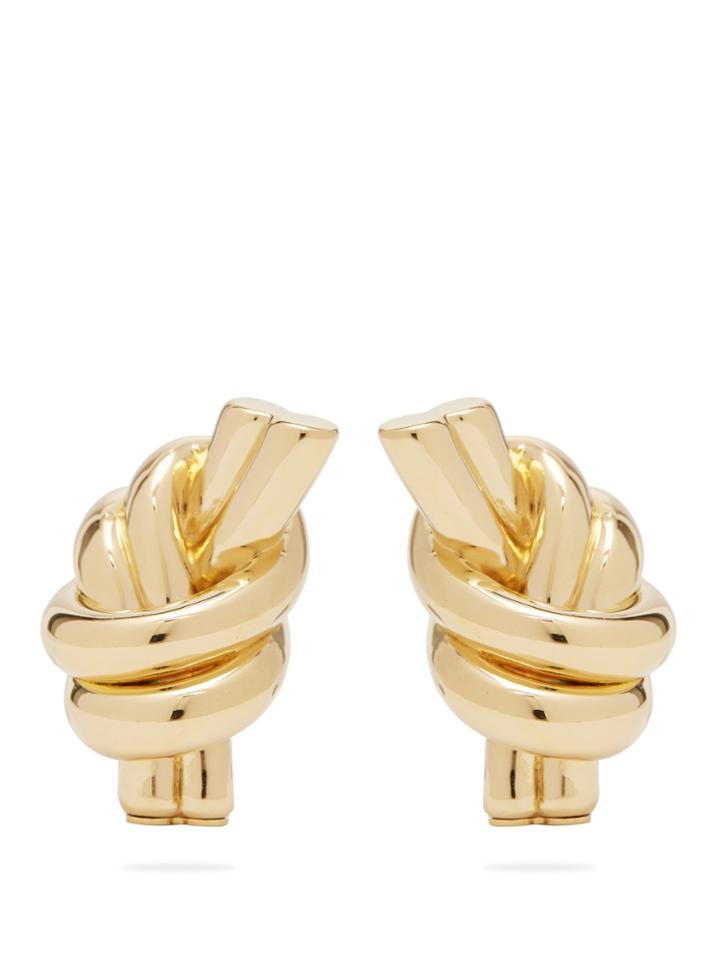 Jw Anderson Knot Gold-plated Brass Earrings