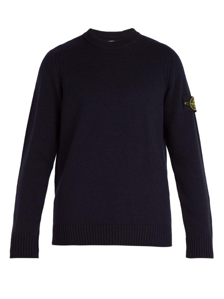Stone Island Crew-neck Wool-blend Sweater