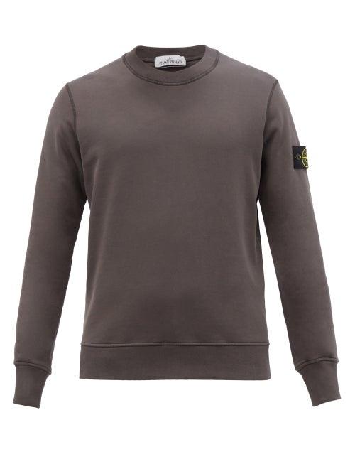 Stone Island - Logo-patch Cotton-jersey Sweatshirt - Mens - Grey