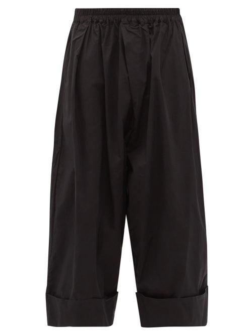Matchesfashion.com Toogood - The Baker Cotton-poplin Wide-leg Trousers - Mens - Black