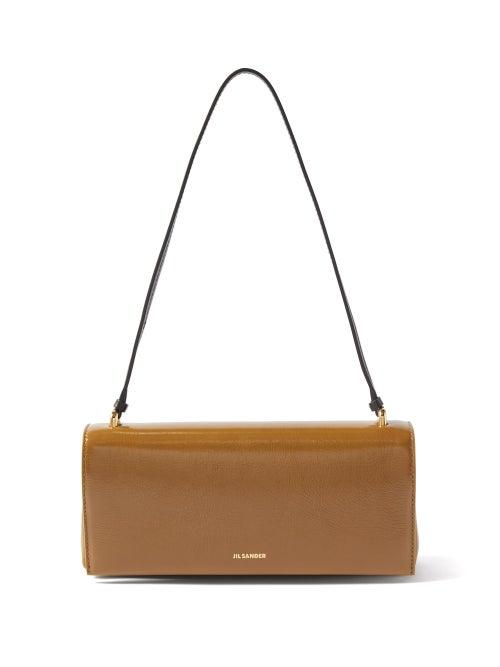 Jil Sander - Small Crinkled-leather Shoulder Bag - Womens - Khaki