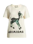 Matchesfashion.com Gucci - Animismo Print Cotton T Shirt - Womens - White