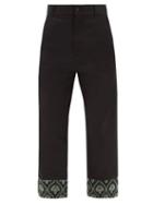 Matchesfashion.com Adish - Embroidered Poplin Trousers - Mens - Black