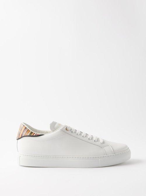 Paul Smith - Beck Rainbow-heel Panel Leather Trainers - Mens - White