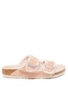 Birkenstock - Arizona Shearling-lined Suede Sandals - Womens - Pink