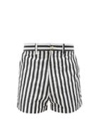 E. Tautz - Jacquard-striped Cotton-poplin Shorts - Mens - Blue White