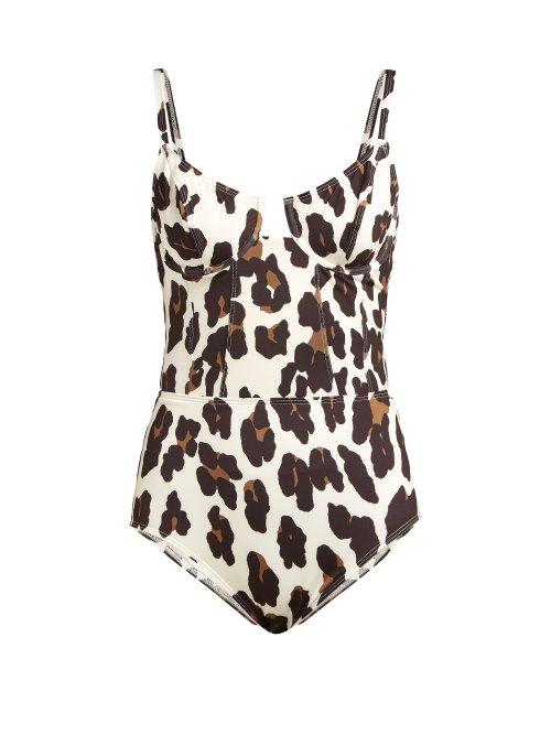 Matchesfashion.com Solid & Striped - The Veronica Leopard Print Swimsuit - Womens - Leopard