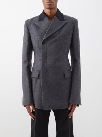 Maximilian Davis - Drayton Peak-lapel Wool Jacket - Mens - Charcoal