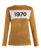 Matchesfashion.com Bella Freud - 1970 Intarsia Knit Sweater - Womens - Gold