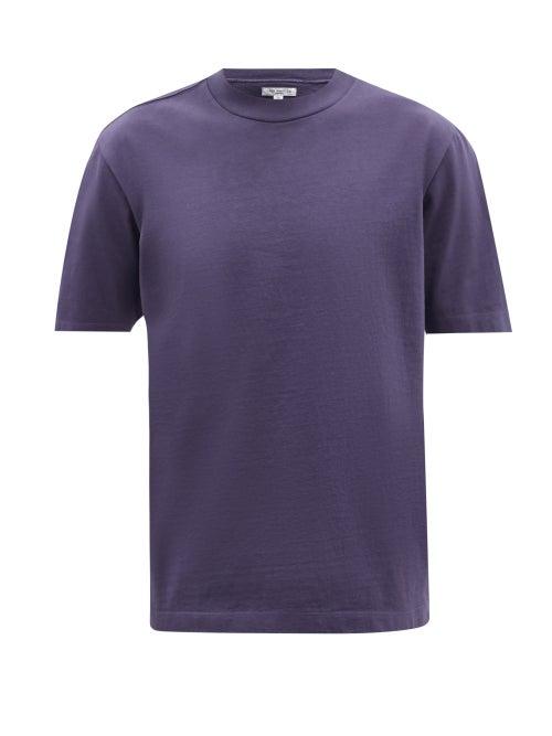 Lady White Co. - Rugby Crew-neck Cotton-jersey T-shirt - Mens - Blue