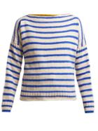 Matchesfashion.com La Fetiche - Patti Striped Wool Sweater - Womens - White Multi