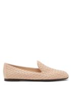 Matchesfashion.com Bottega Veneta - Intrecciato Leather Loafers - Womens - Light Pink