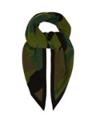 Matchesfashion.com Burberry - Camouflage Wool Blend Bandana Scarf - Womens - Khaki