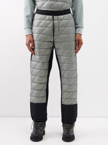 Holden - Hybrid Quilted Down Track Pants - Mens - Slate