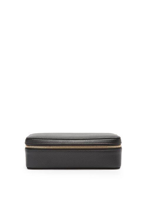 Matchesfashion.com Smythson - Panama Zip Around Watch Box - Mens - Black
