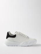 Alexander Mcqueen - Court Raised-sole Leather Trainers - Womens - White Multi