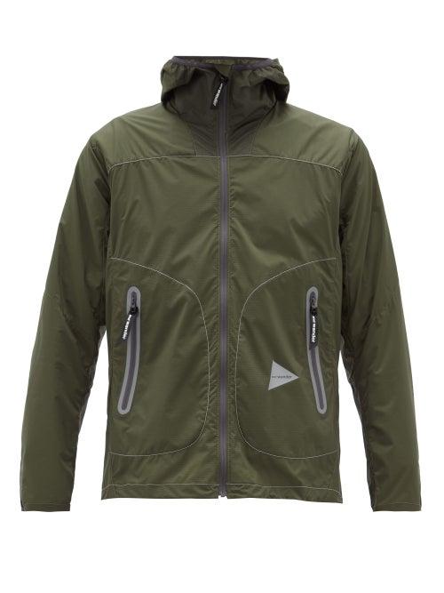 Matchesfashion.com And Wander - Zip-through Hooded Ripstop Jacket - Mens - Khaki
