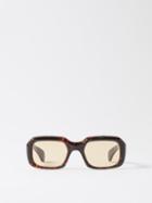 Jacques Marie Mage - Aldo Square Tortoiseshell-acetate Sunglasses - Womens - Brown Multi
