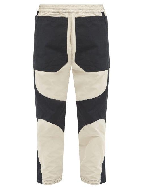 Matchesfashion.com Arnar Mar Jonsson - Panelled Gabardine Trousers - Mens - White Black