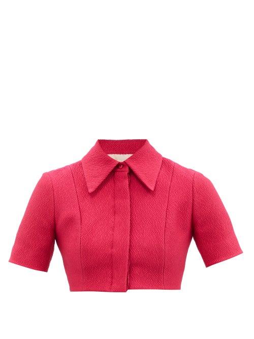 Ladies Rtw Emilia Wickstead - Joanie Cloqu Crop Top - Womens - Pink