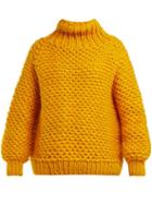 Matchesfashion.com I Love Mr Mittens - Chunky Knit Wool Sweater - Womens - Yellow