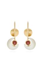 Matchesfashion.com Ara Vartanian - X Kate Moss Garnet & Gold Earrings - Womens - White