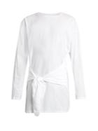 Loewe Tie-waist Cotton-jersey Top