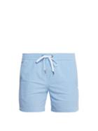 Matchesfashion.com Onia - Charles 5 Seersucker Swim Shorts - Mens - Blue