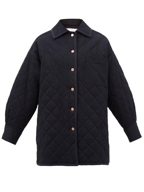 See By Chlo - Quilted-gabardine Coat - Womens - Navy