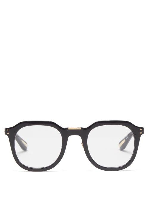 Ladies Accessories Linda Farrow - Fletcher Round Acetate Glasses - Womens - Black