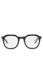 Ladies Accessories Linda Farrow - Fletcher Round Acetate Glasses - Womens - Black