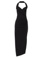 Norma Kamali - Sweetheart-neck Halterneck Jersey Dress - Womens - Black