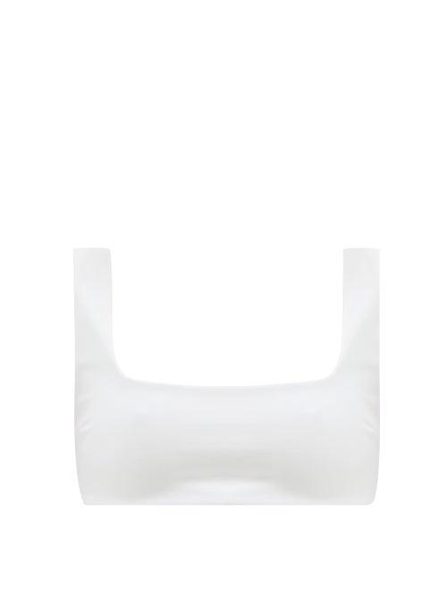 Matchesfashion.com Haight - Manu Scoop-neck Crepe Bikini Top - Womens - Ivory